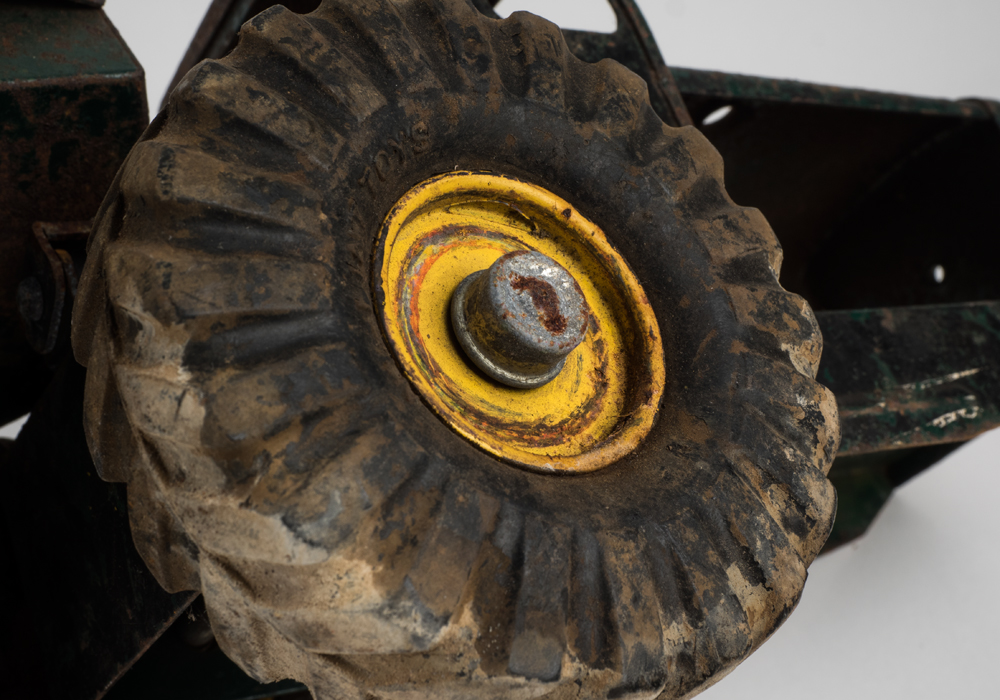 Vintage Lint Tractor Trailer Toy