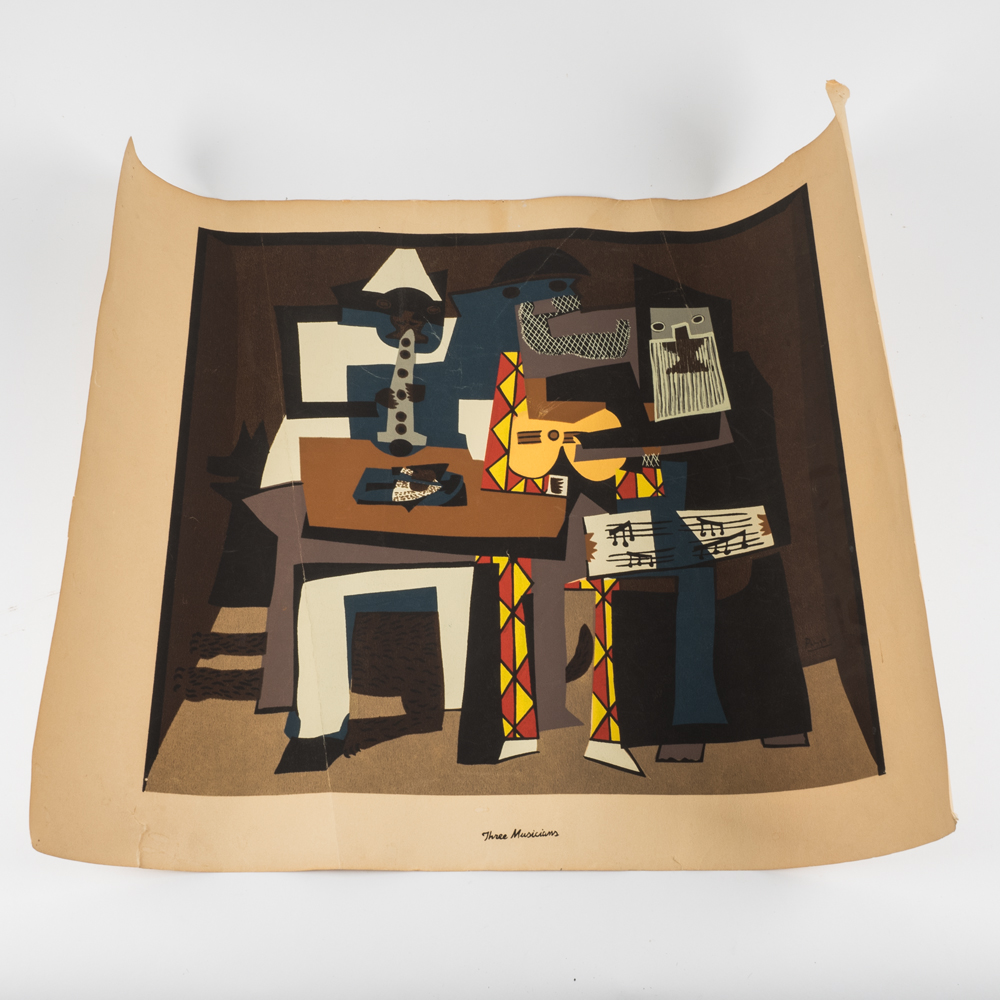 Pablo Picasso "Three Musicians" Offset Print