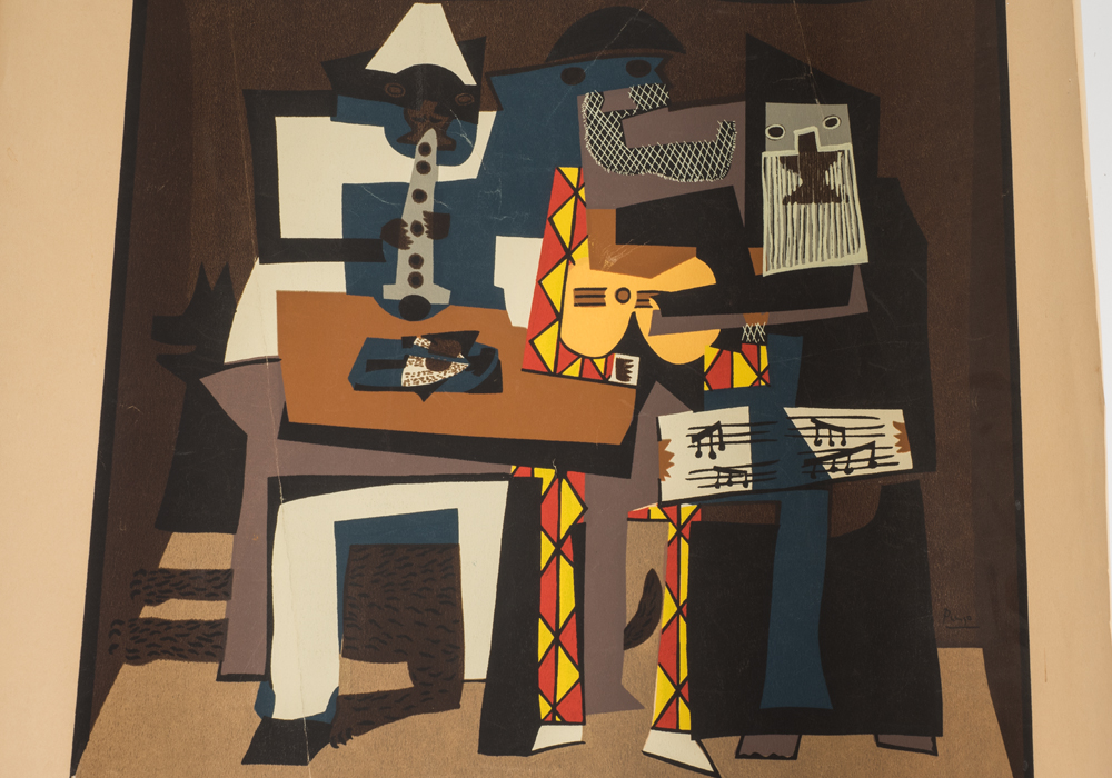 Pablo Picasso "Three Musicians" Offset Print