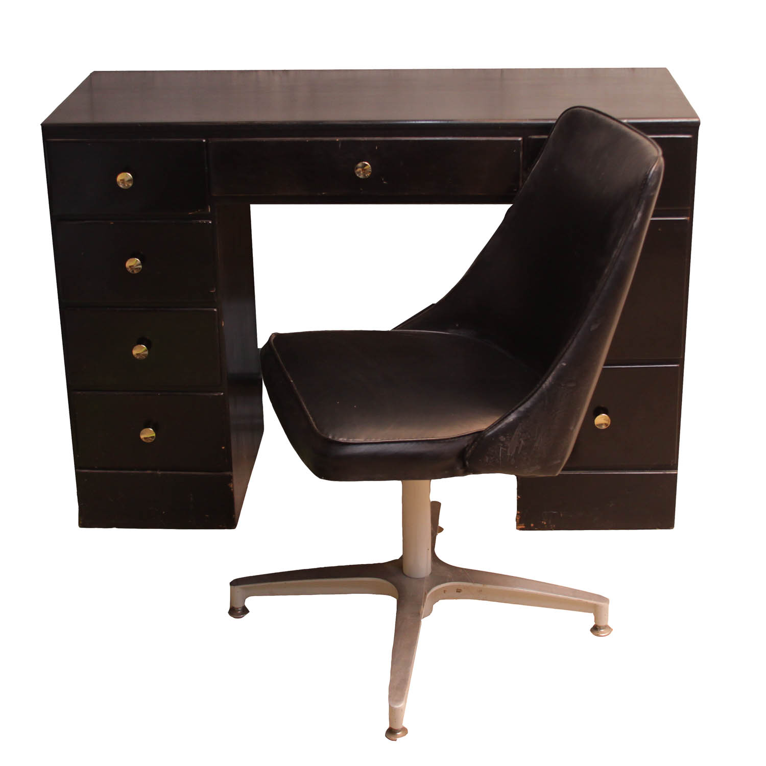 Student Desk with Leatherette Chair