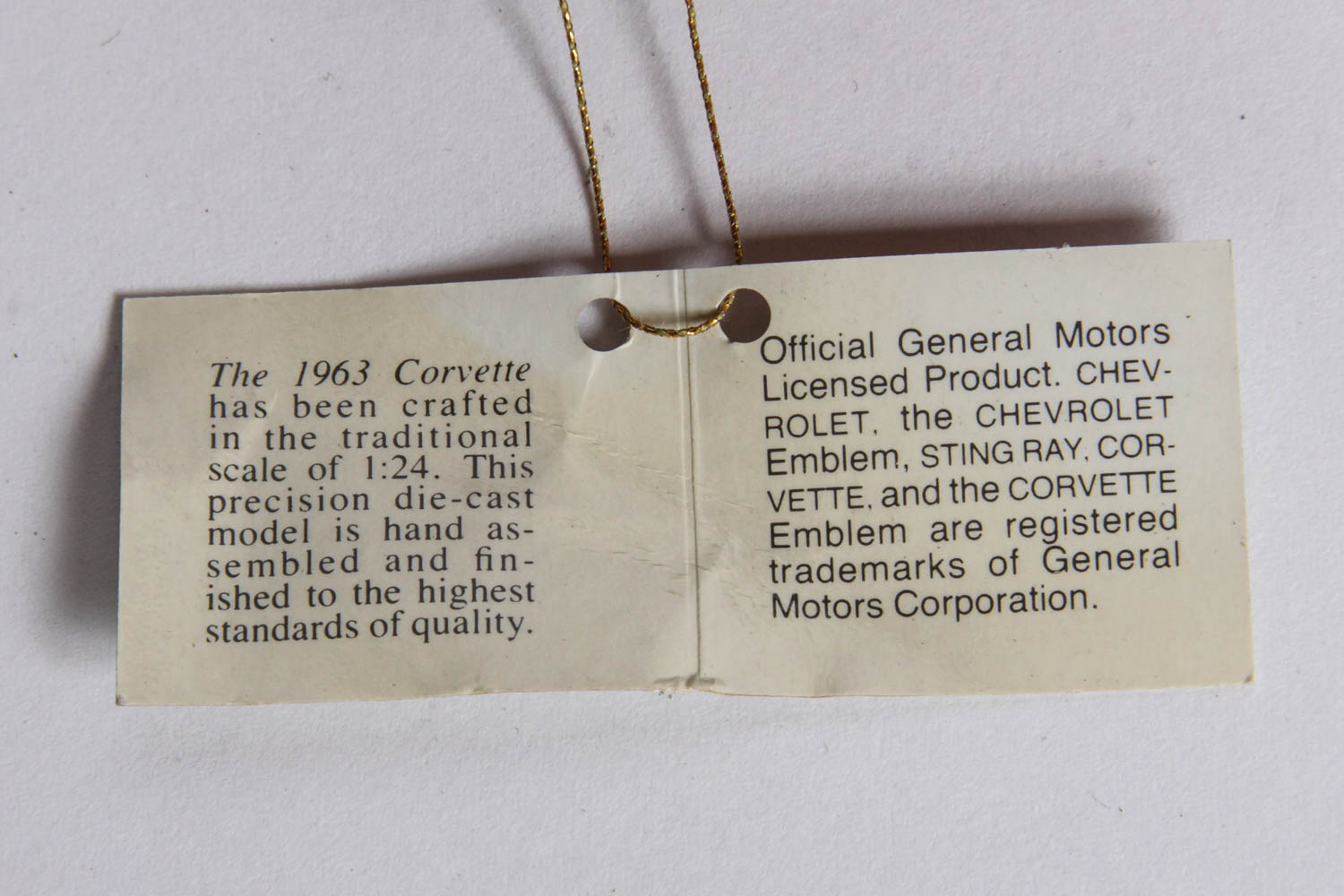 1963 Chevrolet Corvette Franklin Mint Model Car