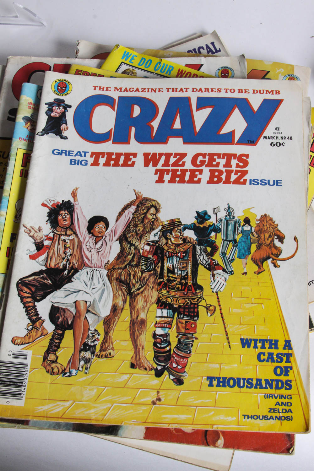 Collection of "Mad," "Cracked," "Crazy," Spider-Man Theme Comics