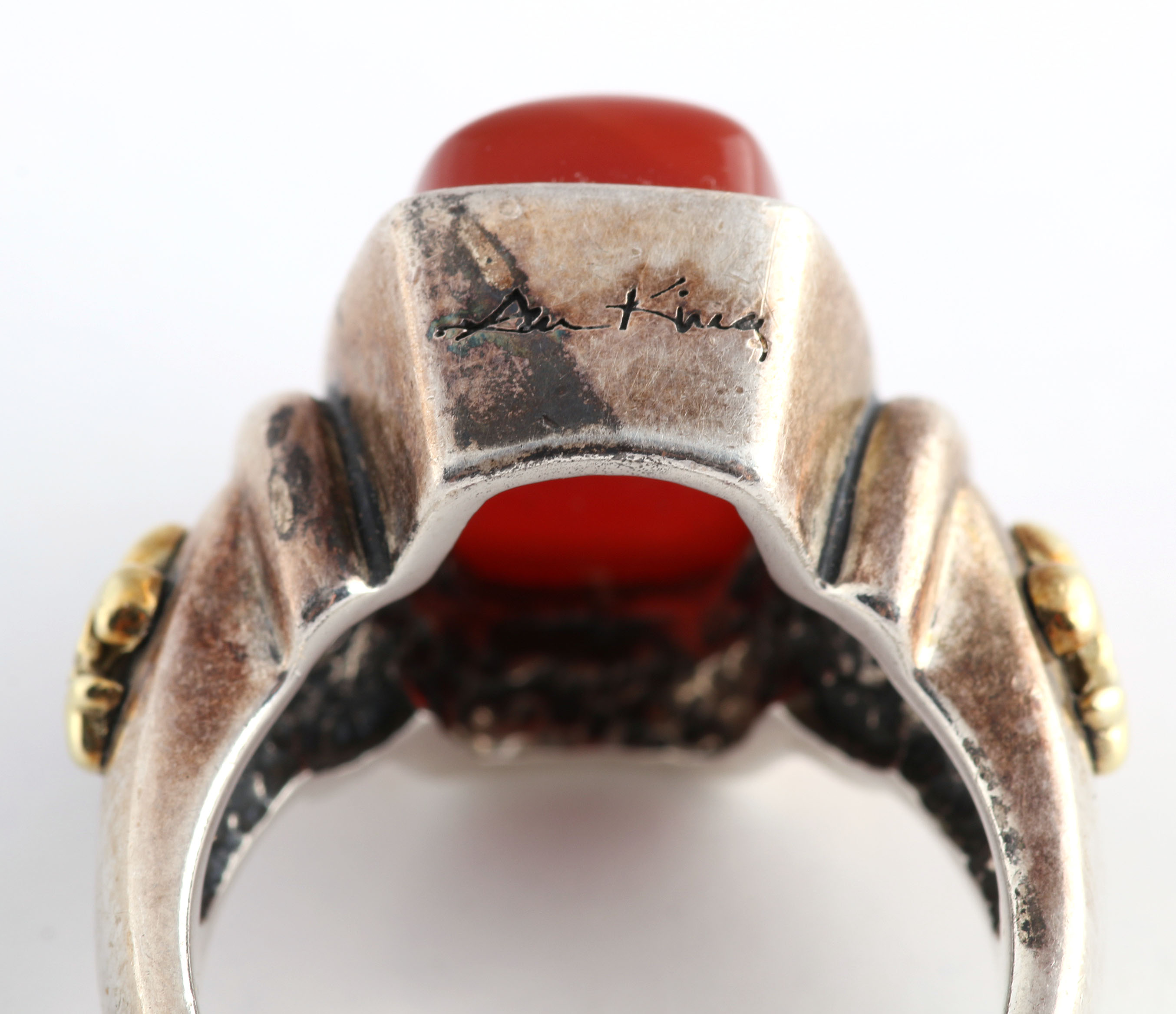 Sterling Silver Rings with Gold Accents