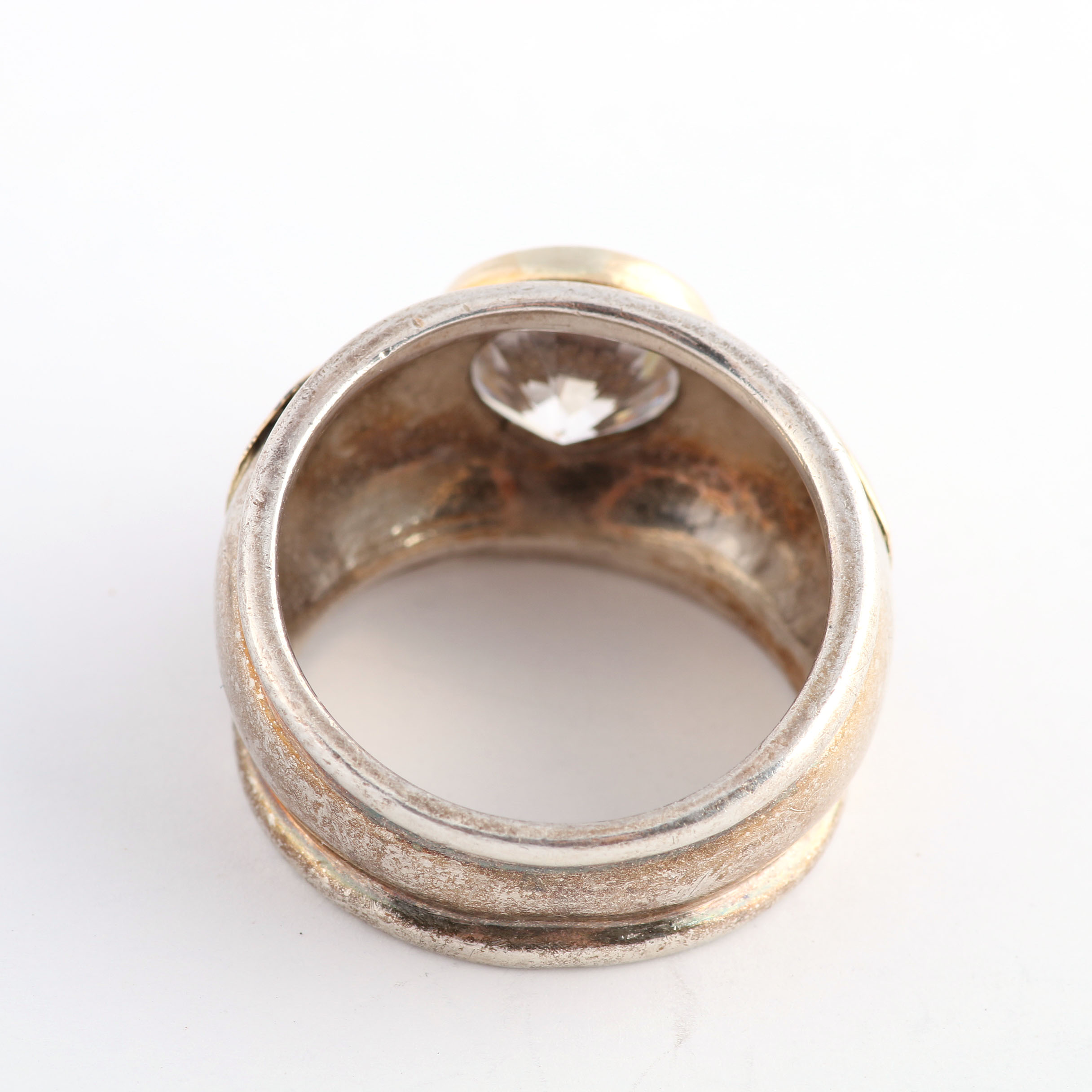 Sterling Silver Rings with Gold Accents