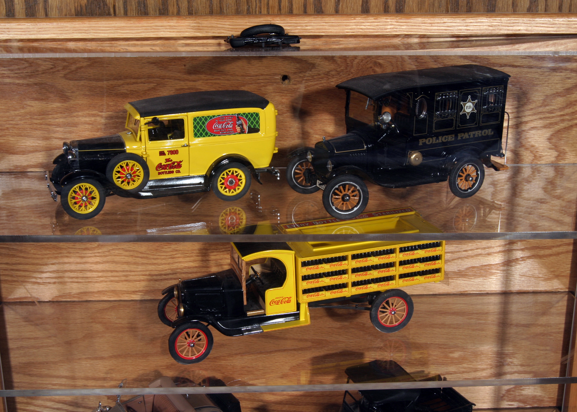 Collection of Danbury Mint Model Cars and Display Case