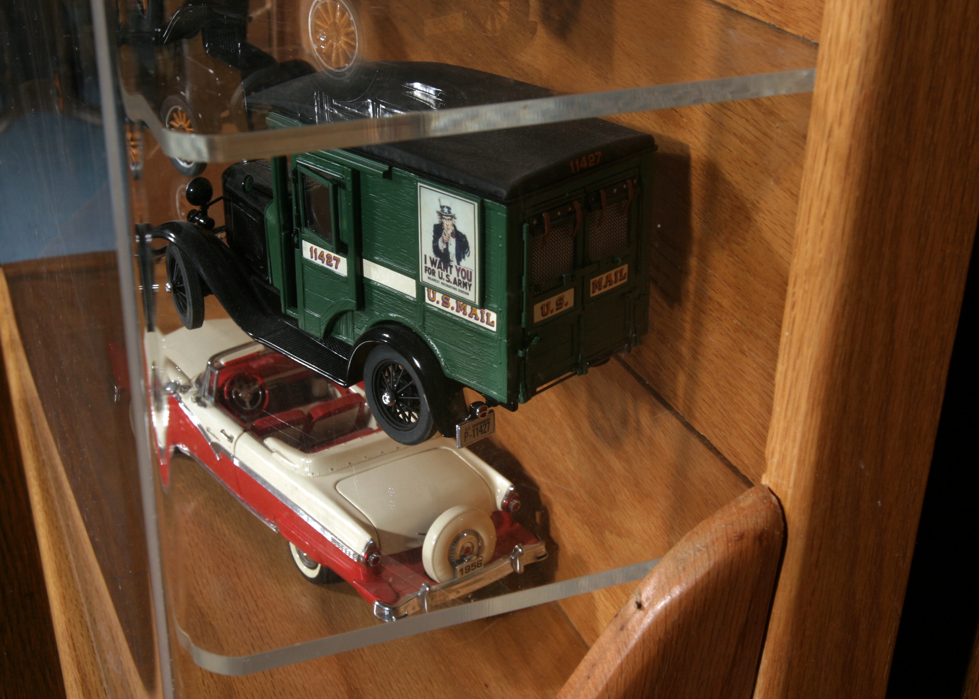Collection of Danbury Mint Model Cars and Display Case