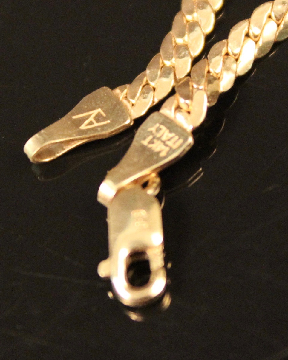 14 K Yellow Gold Emerald and Diamond Necklace