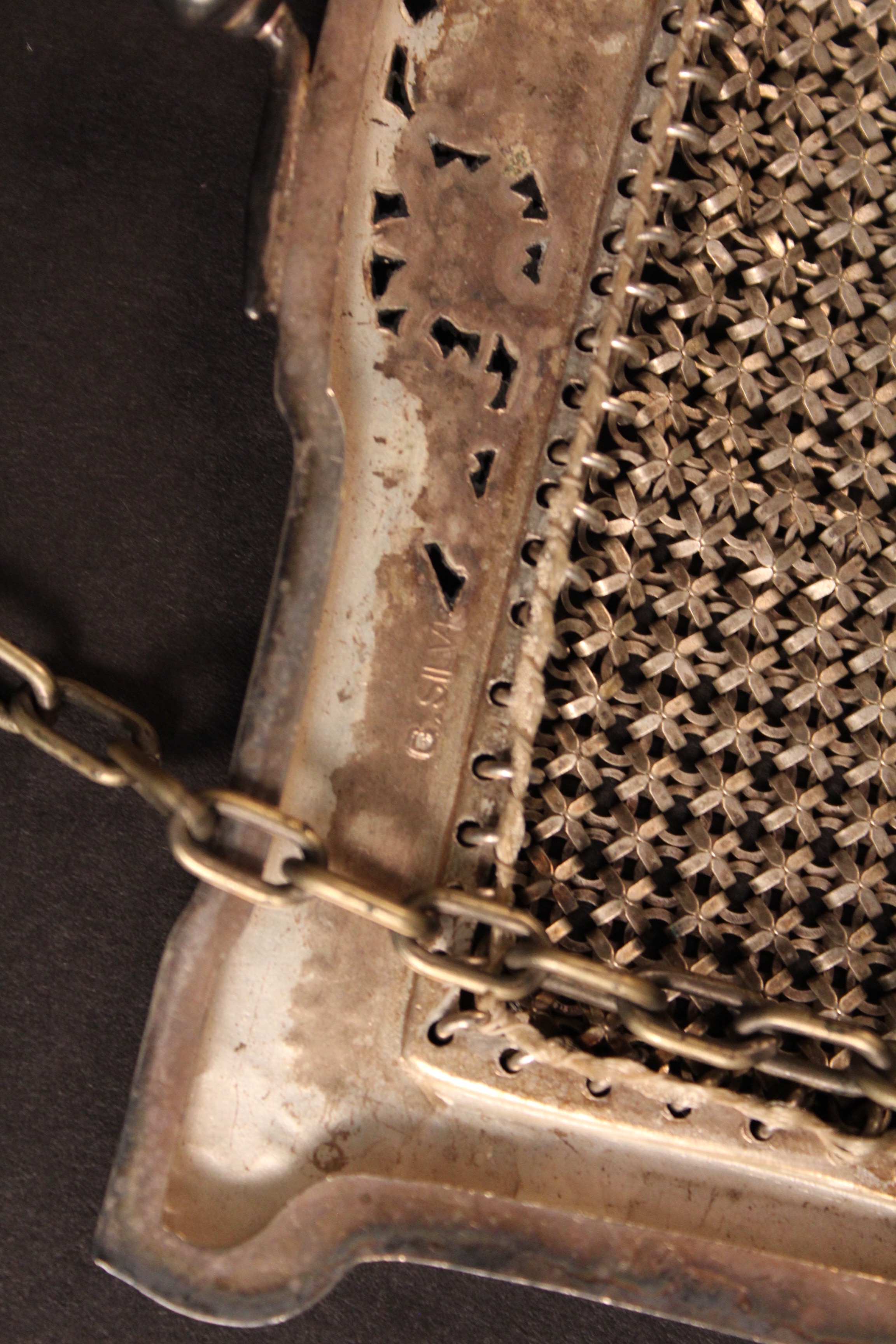 Circa 1910 Silver Plated Mesh Handbag
