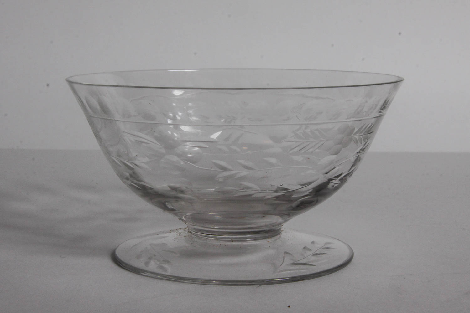 Set of Four Etched Glass Bowls