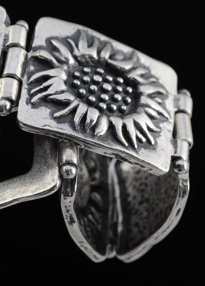 Sterling Silver Sunflower Bracelet