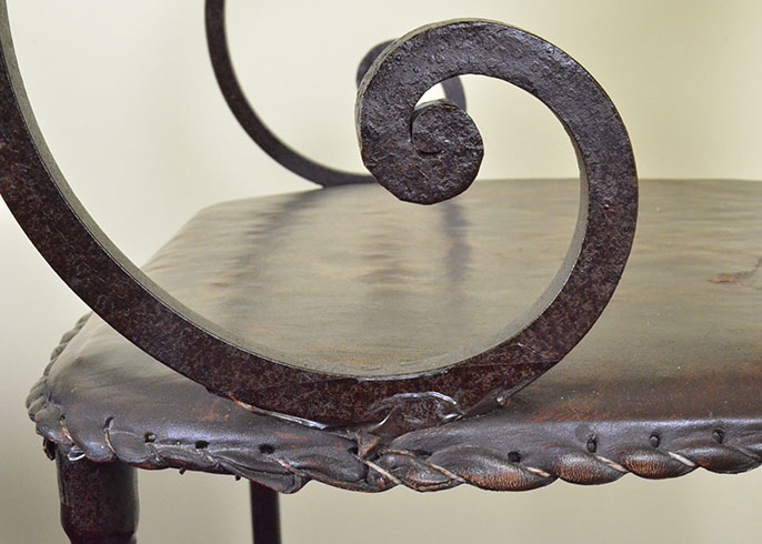 Group of 20th Century Spanish Colonial-Style Bar Stools