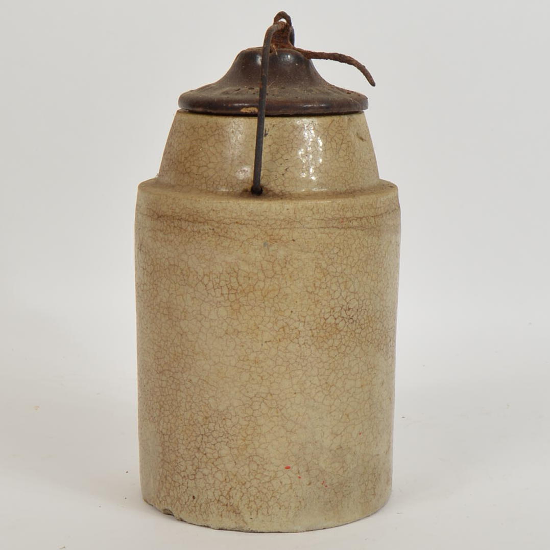 Antique 1892 "The Weir " Stoneware Jar