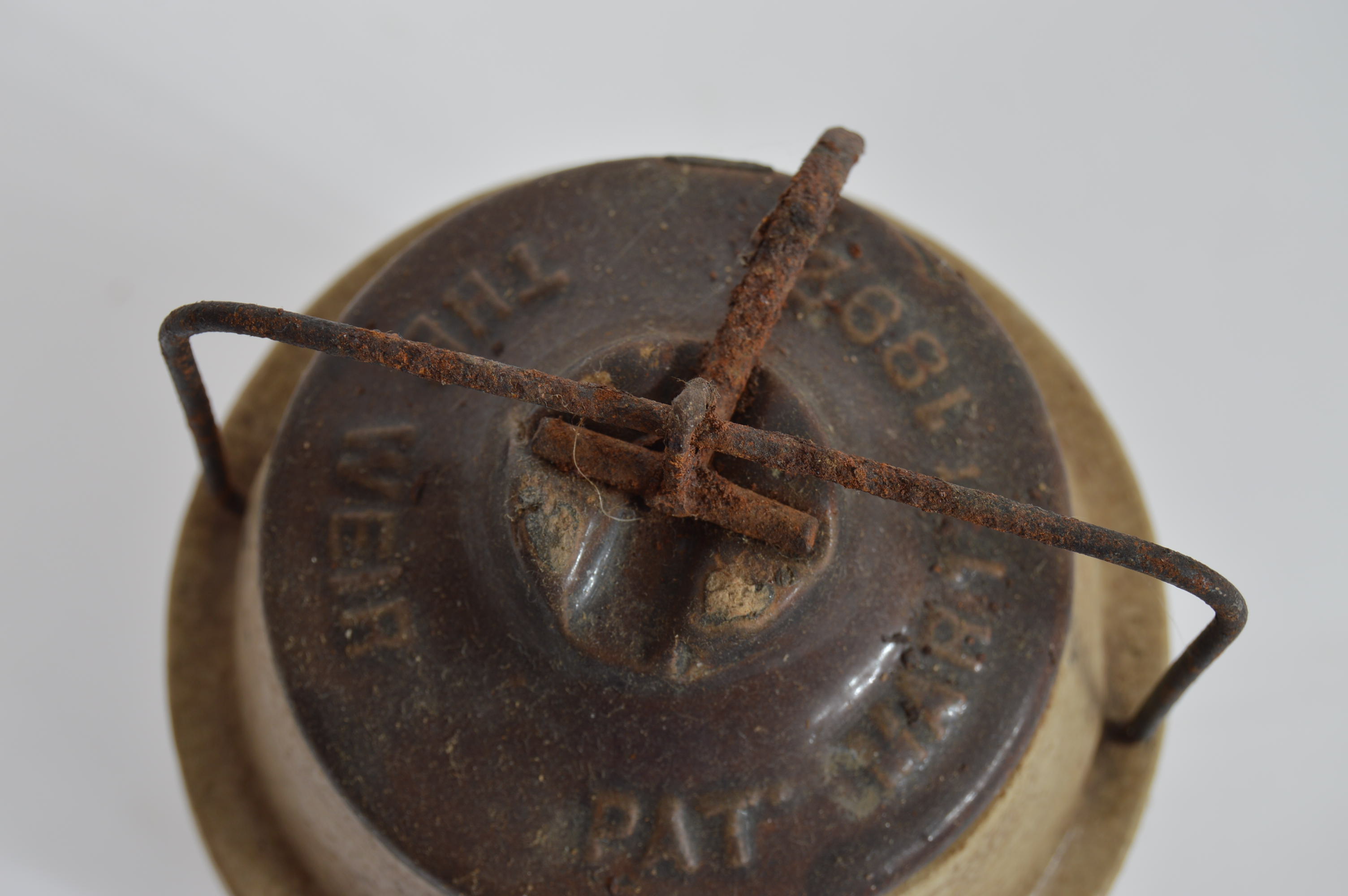 Antique 1892 "The Weir " Stoneware Jar