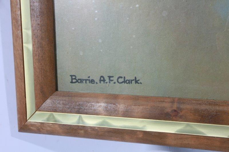 Framed Barrie A.F. Clark Offset Lithograph