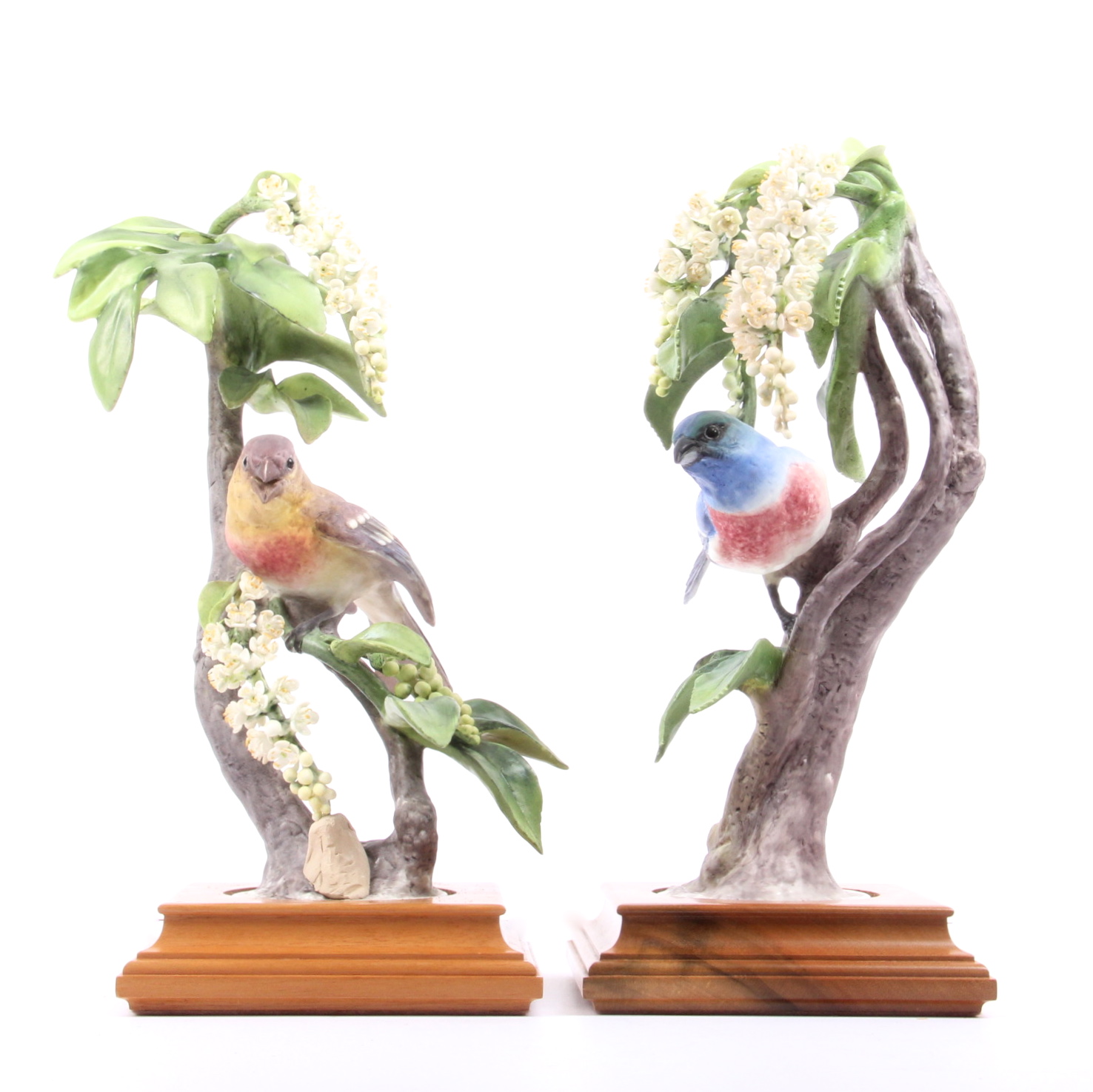 Royal Worcester Dorothy Doughty Lazuli Bunting Figurines