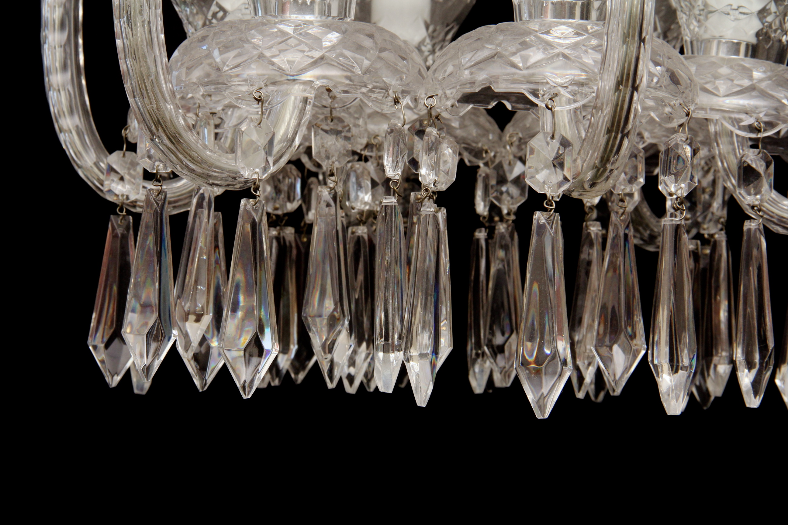 Waterford Crystal "Fluer De Lis" Six Arm Chandelier
