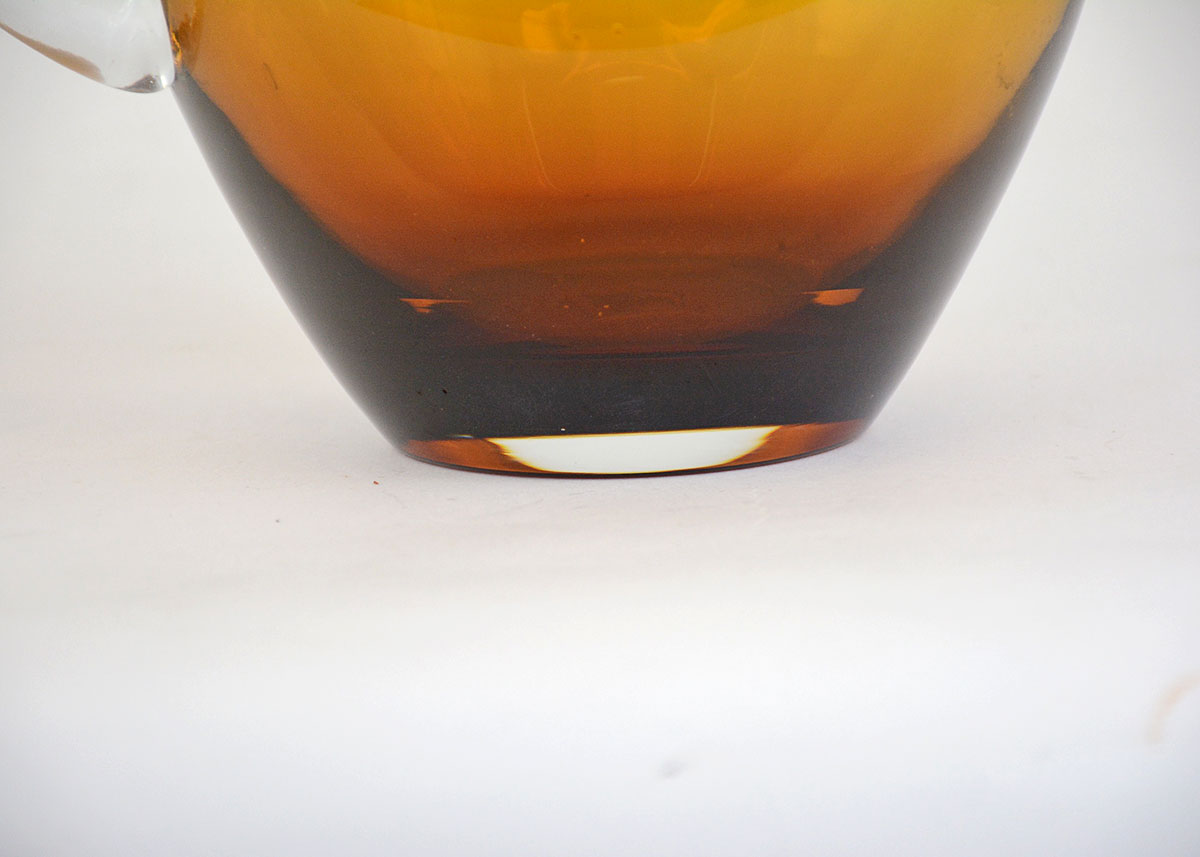 Vintage Blenko Amber Glass Pitcher