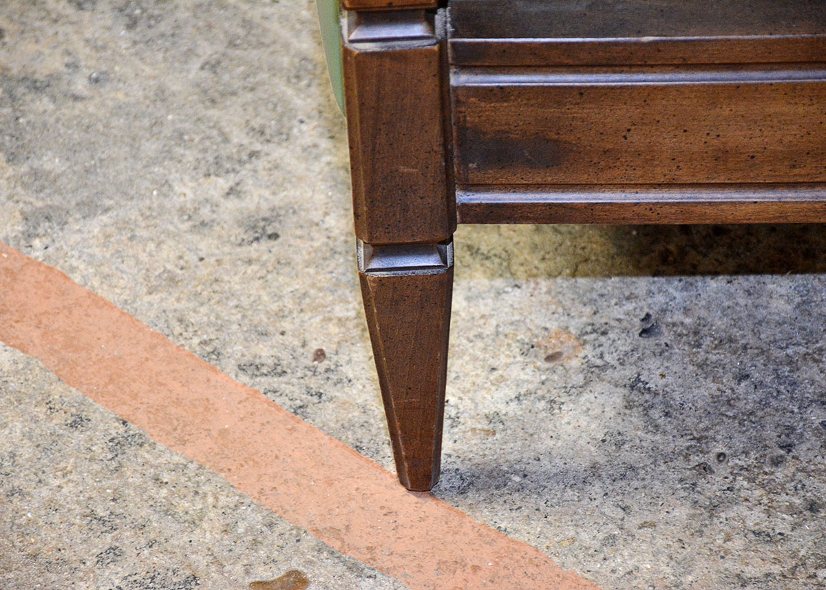 Mid Century Modern Green Vinyl Recliner