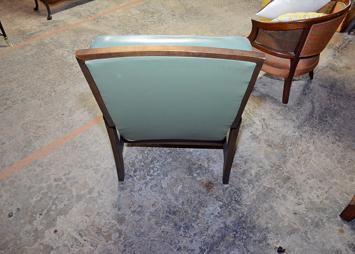 Mid Century Modern Green Vinyl Recliner