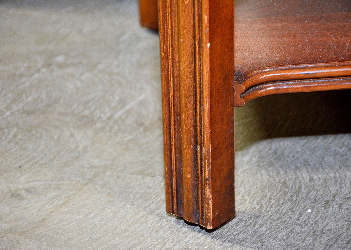 Chinese Chippendale Style Inlaid Mahogany Coffee Table