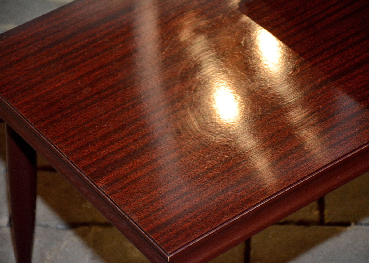 Two Mid Century Modern Style Stepback Tables