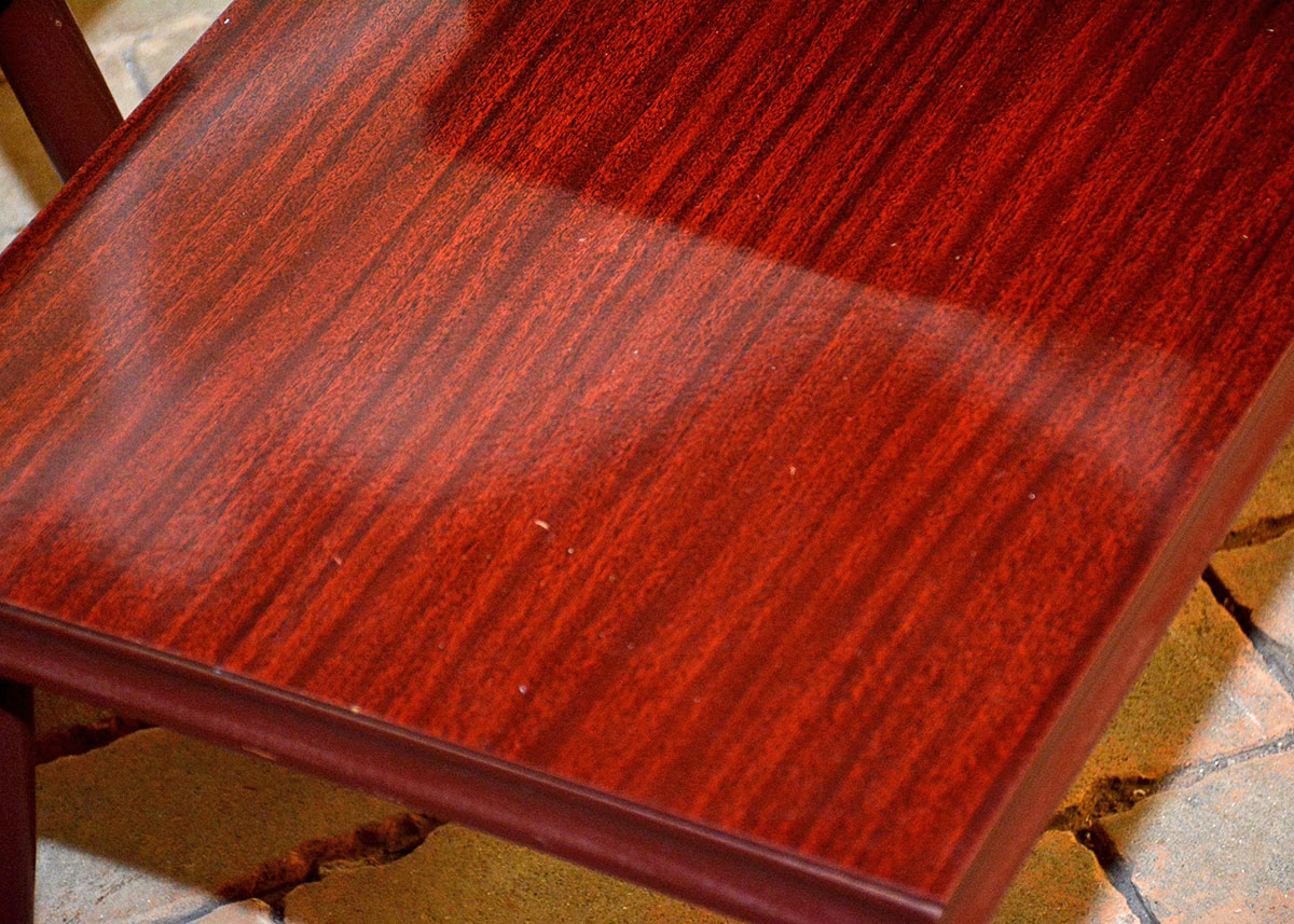 Two Mid Century Modern Style Stepback Tables