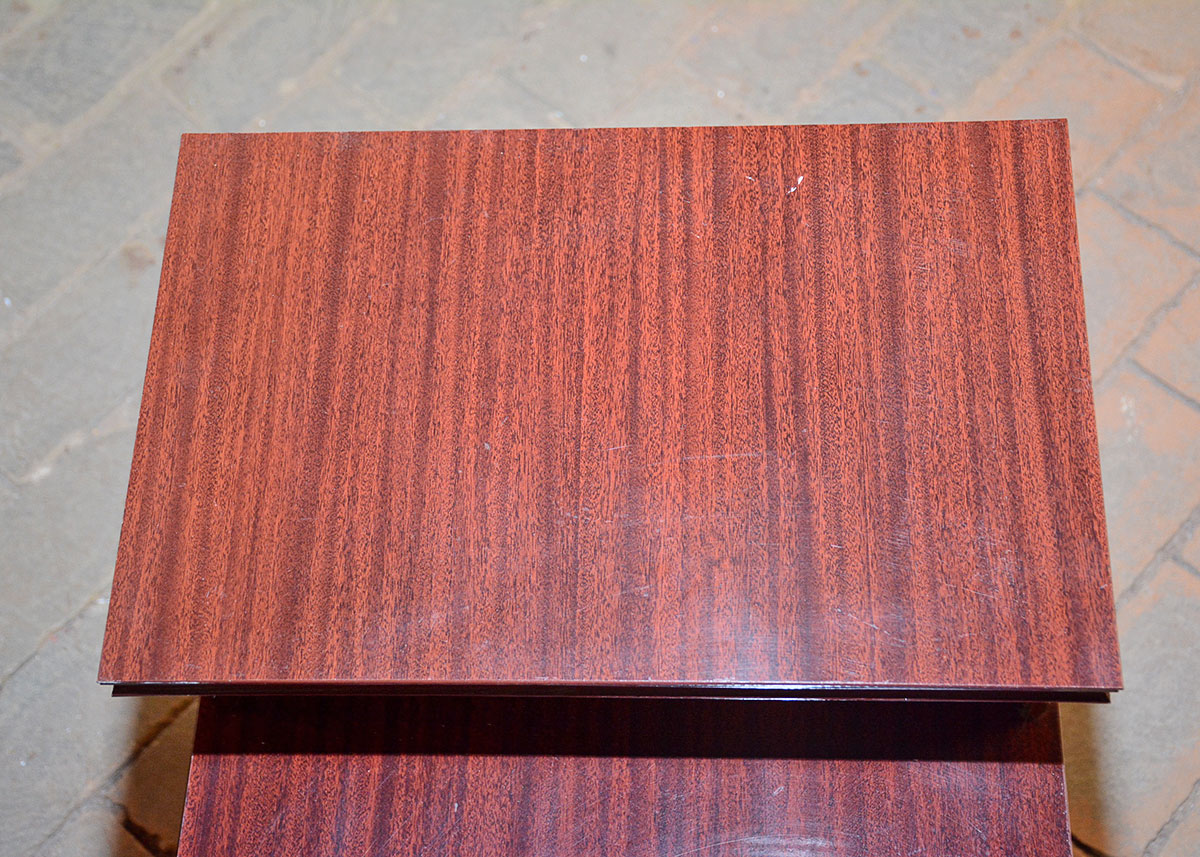 Two Mid Century Modern Style Stepback Tables