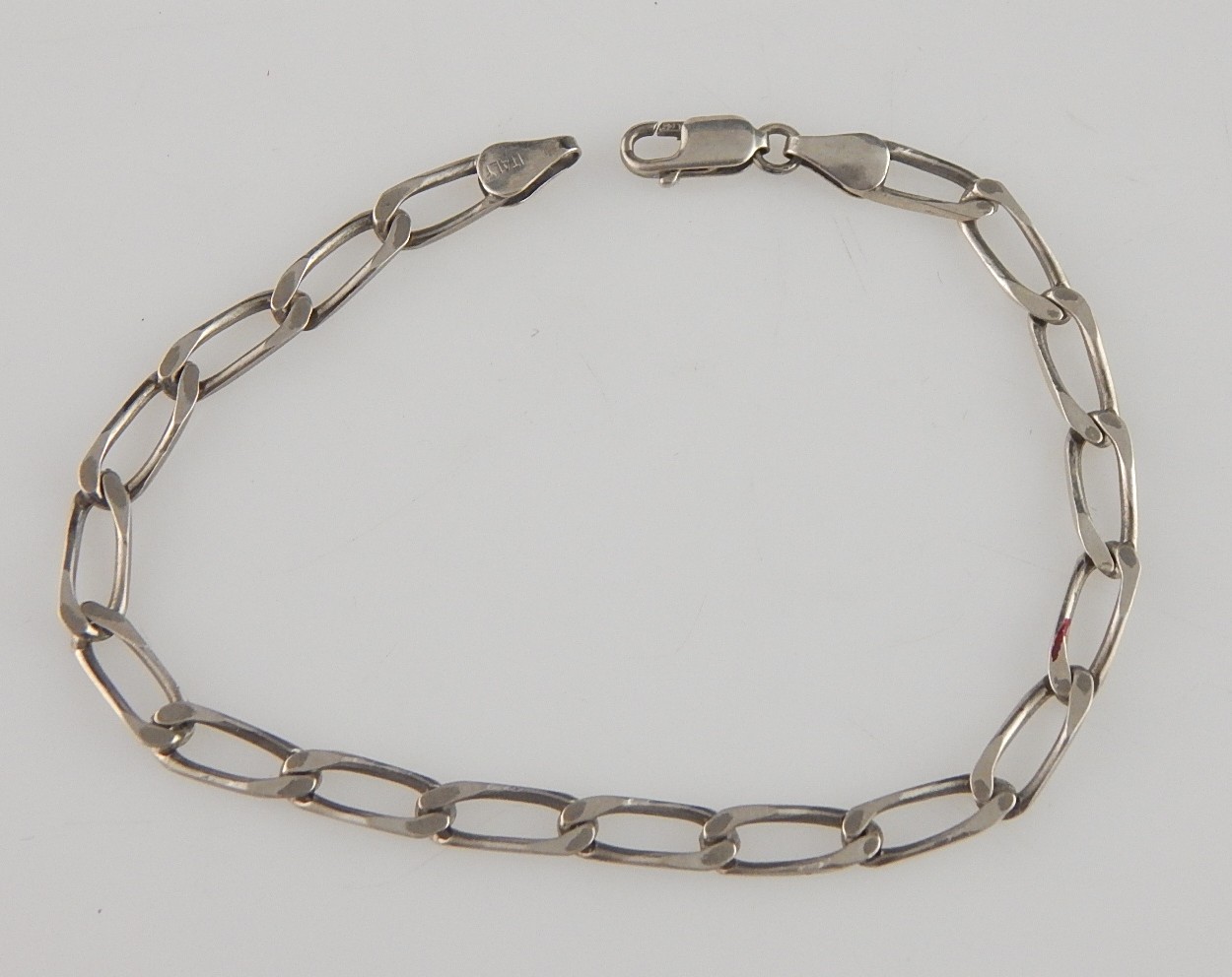 925 Sterling Silver Italy Oval Link Bracelet