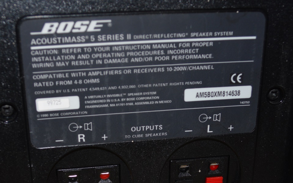 Bose Acoustimass 15 Home Theater Speaker System