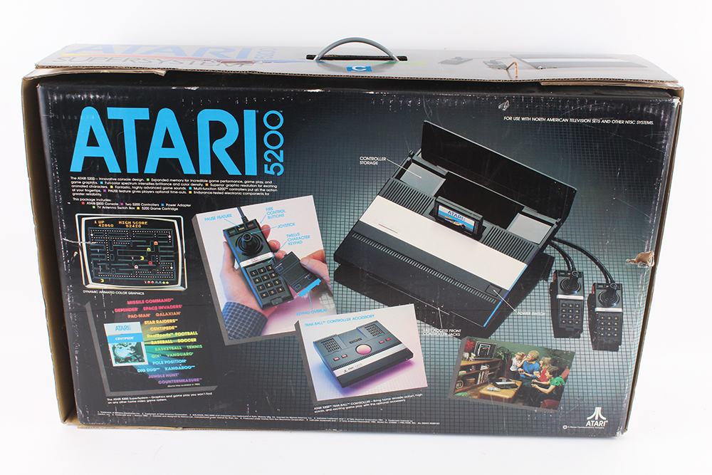 Original Atari 5200 Supersystem Console and Pac-man Game Cartridge