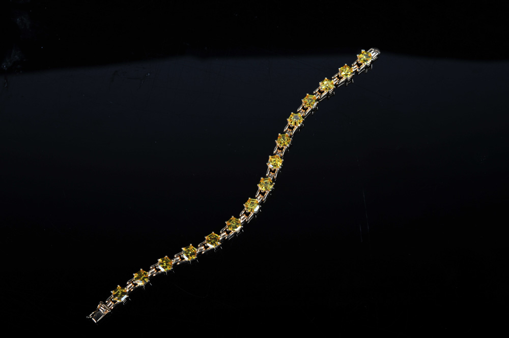 Gold Over Sterling Cubic Zirconia Bracelet