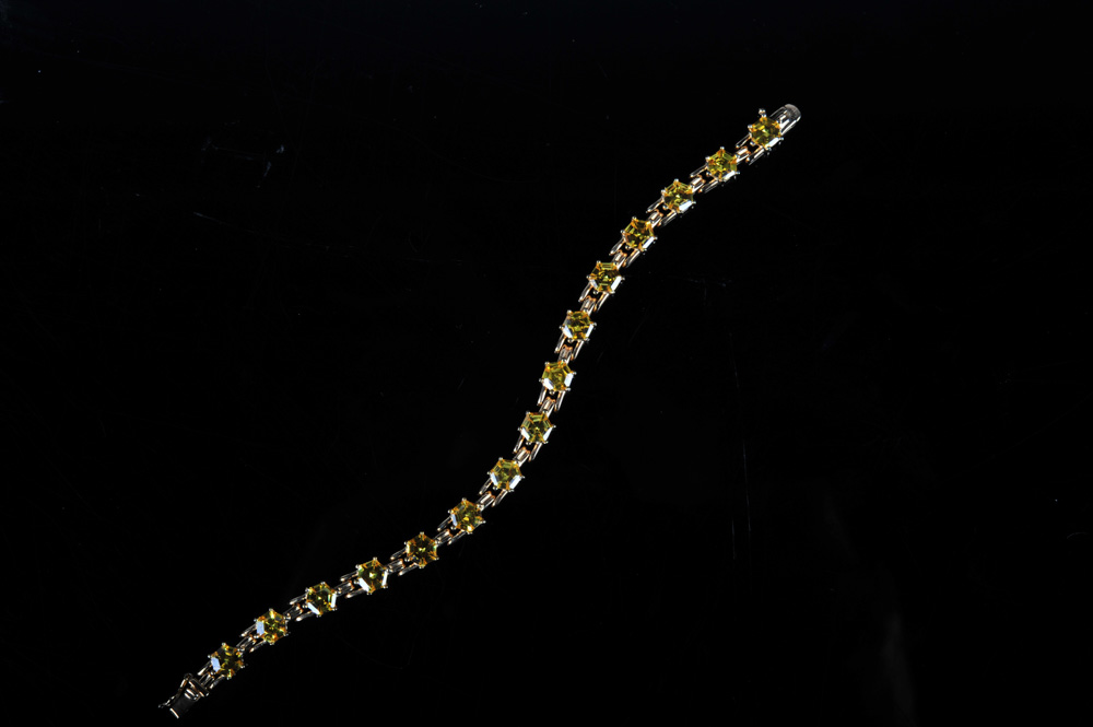 Gold Over Sterling Cubic Zirconia Bracelet