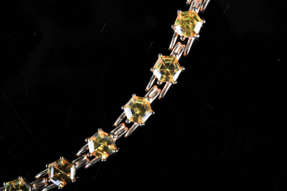 Gold Over Sterling Cubic Zirconia Bracelet