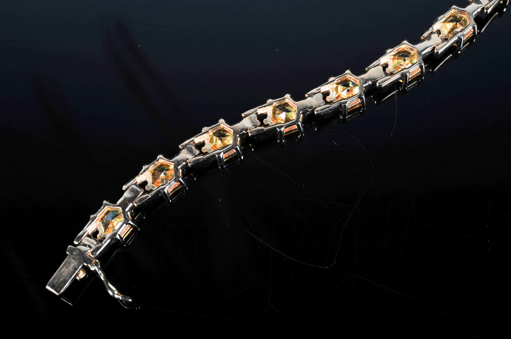Gold Over Sterling Cubic Zirconia Bracelet