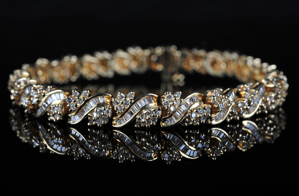 14K Yellow Gold 4.00 CTW Diamond Bracelet