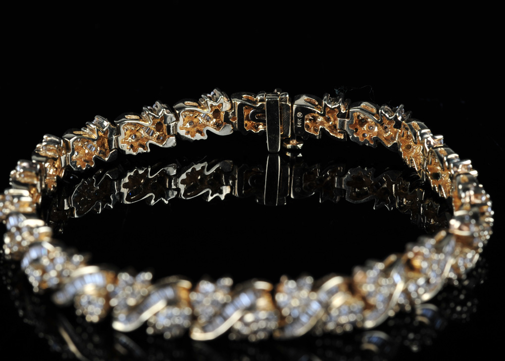 14K Yellow Gold 4.00 CTW Diamond Bracelet