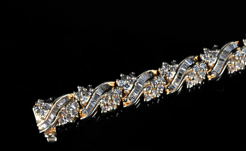 14K Yellow Gold 4.00 CTW Diamond Bracelet