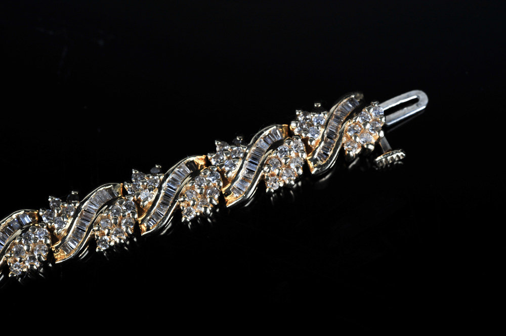 14K Yellow Gold 4.00 CTW Diamond Bracelet