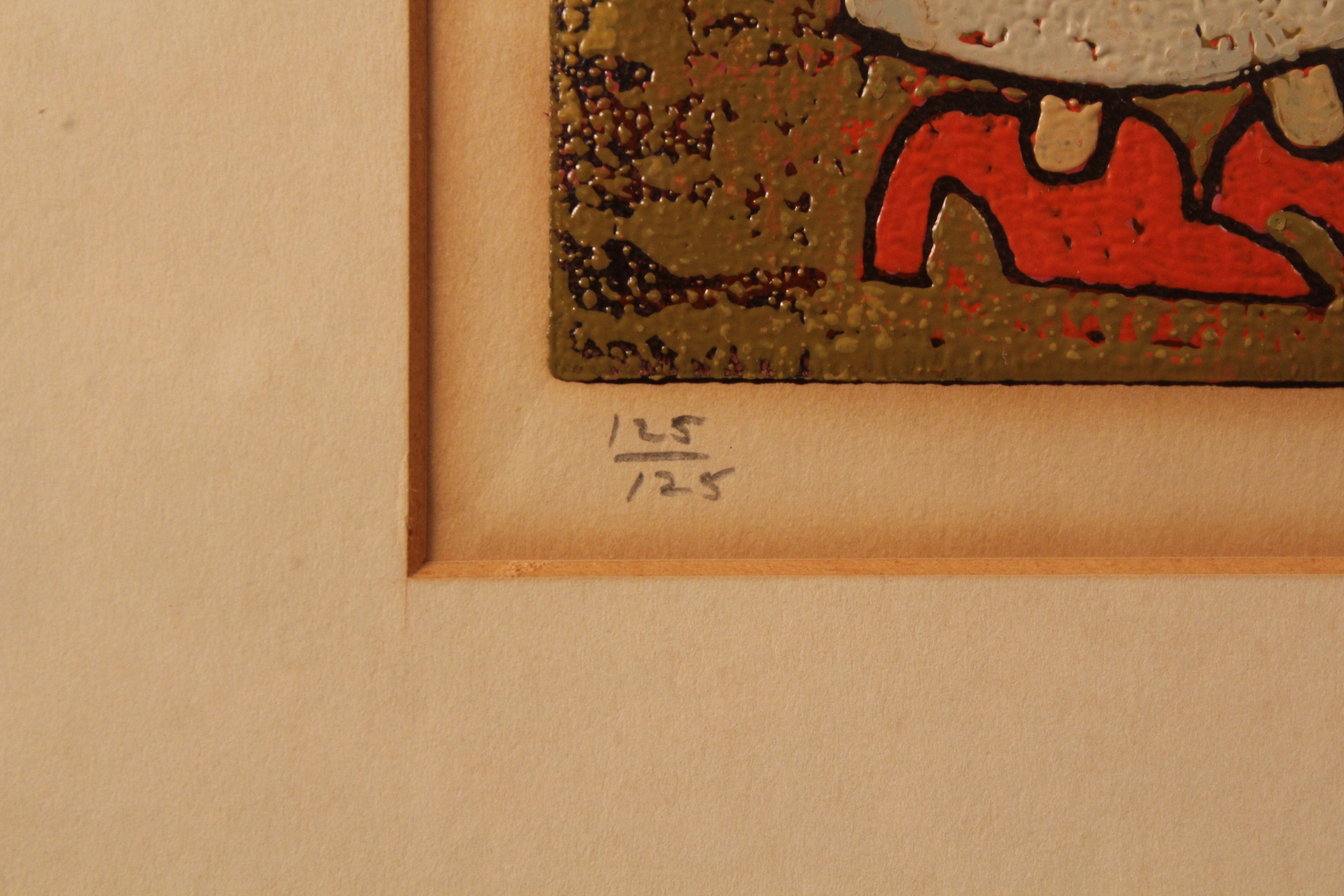 Vintage Al Robi Limited Edition Linocut