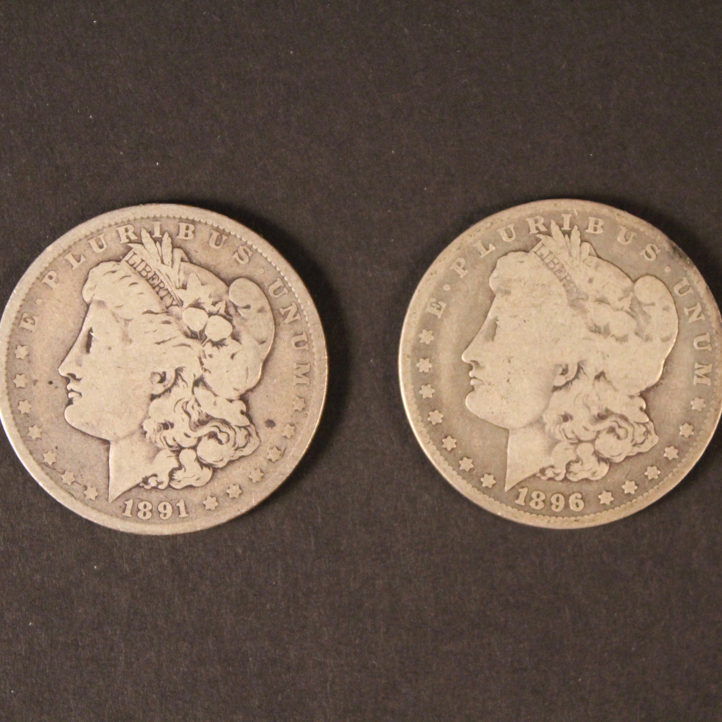 1891 and 1896-O Morgan Silver Dollar Pairing