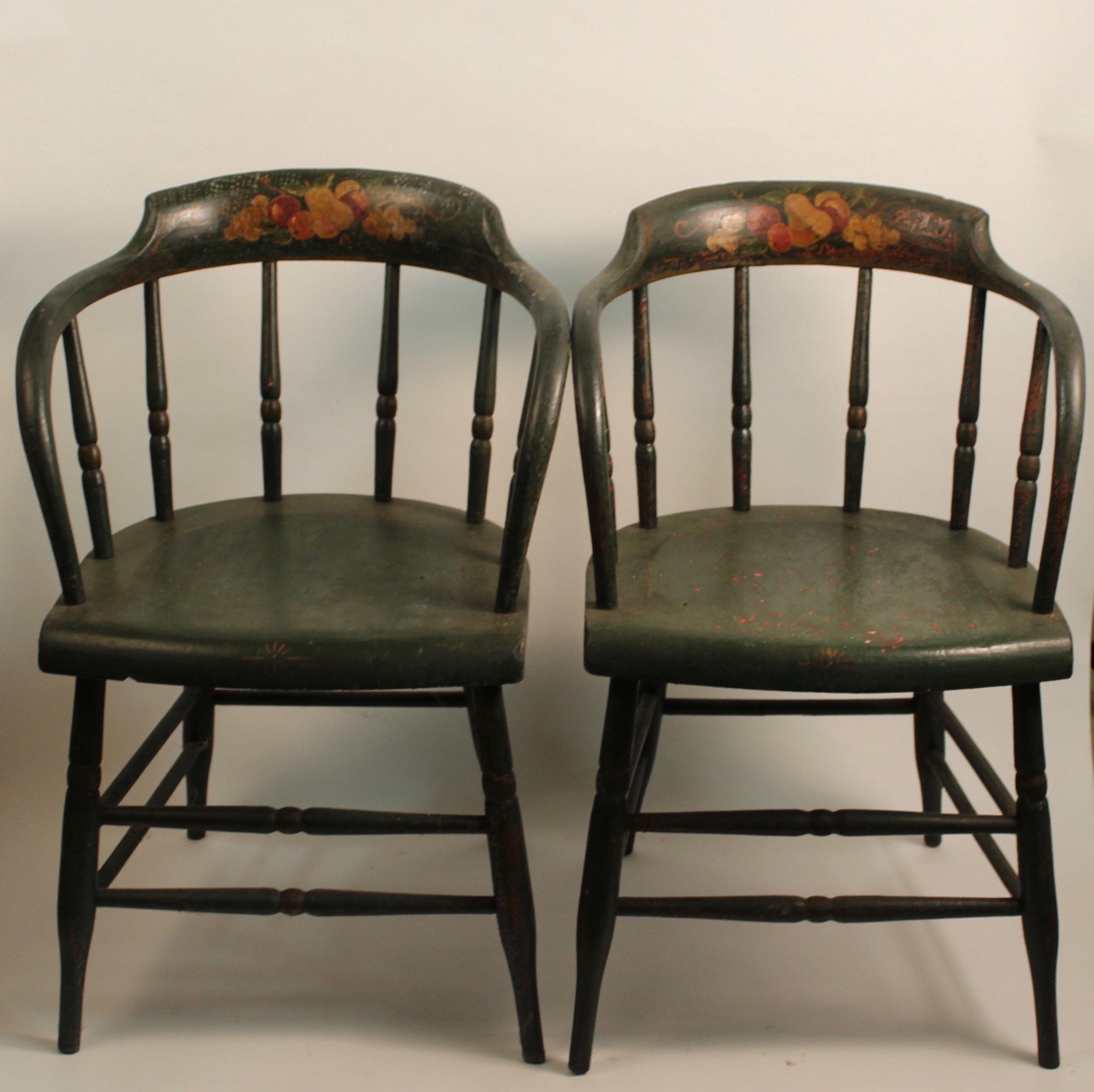 Set of Four Antique Painted Chairs