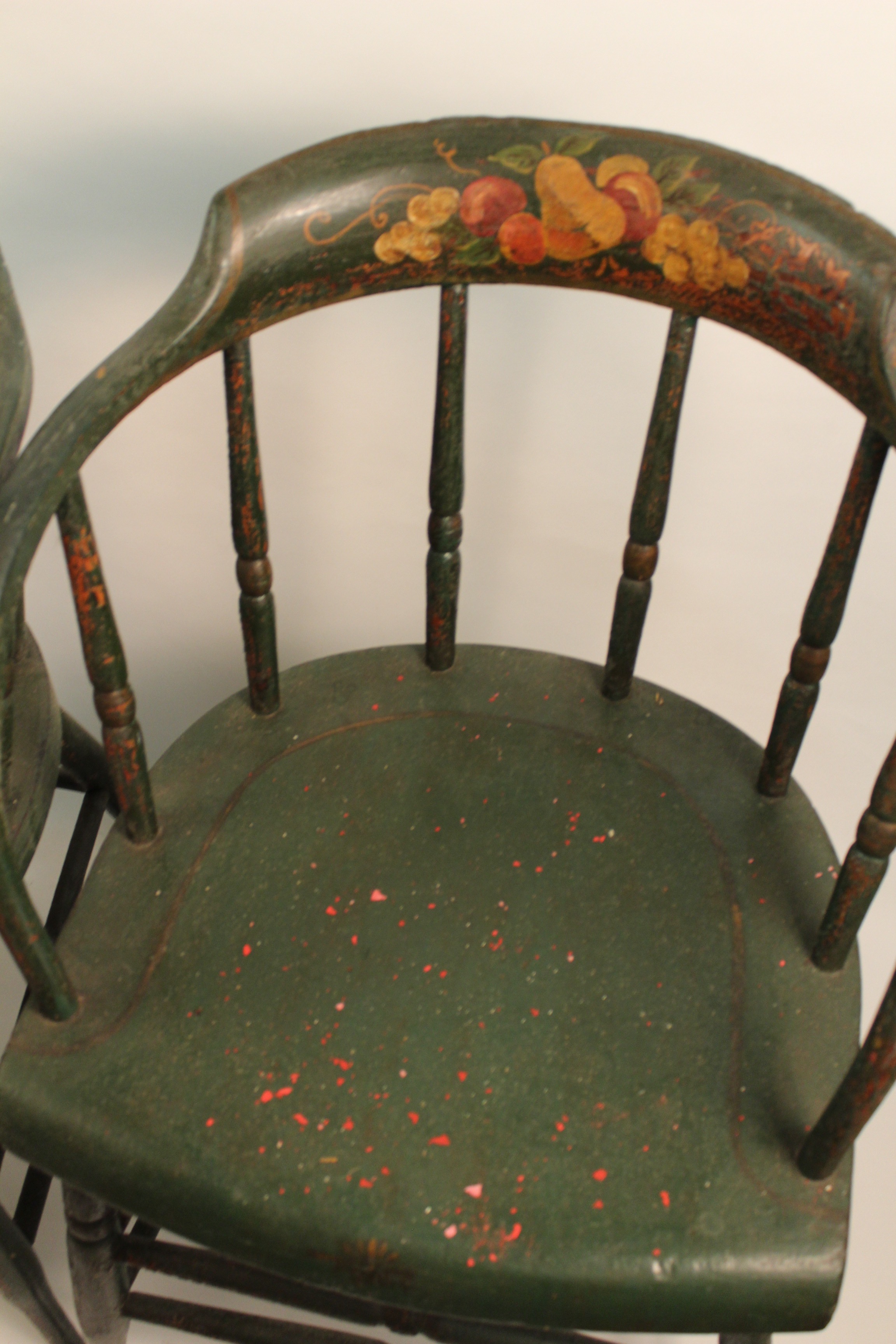 Set of Four Antique Painted Chairs