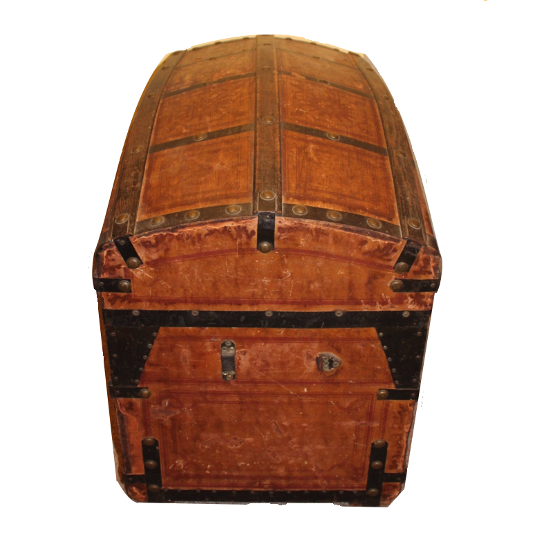 Antique Dome Top Steamer Trunk