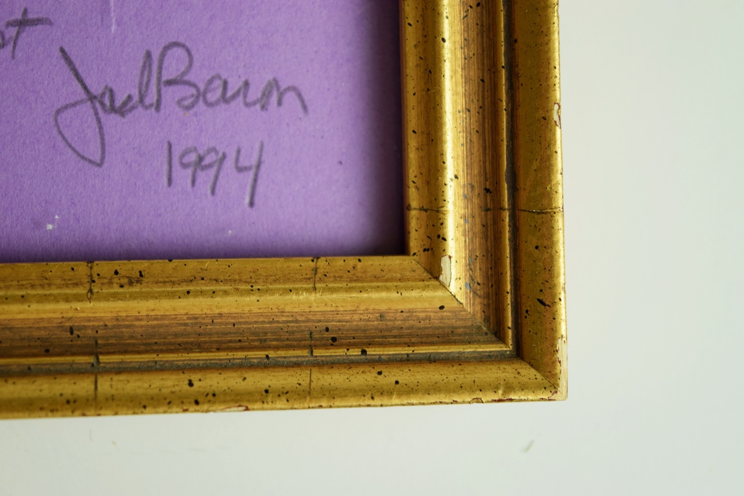 Whimsical Jack Baron Colorful Silkscreen Titled "Laura & Sam", Signed and Dated