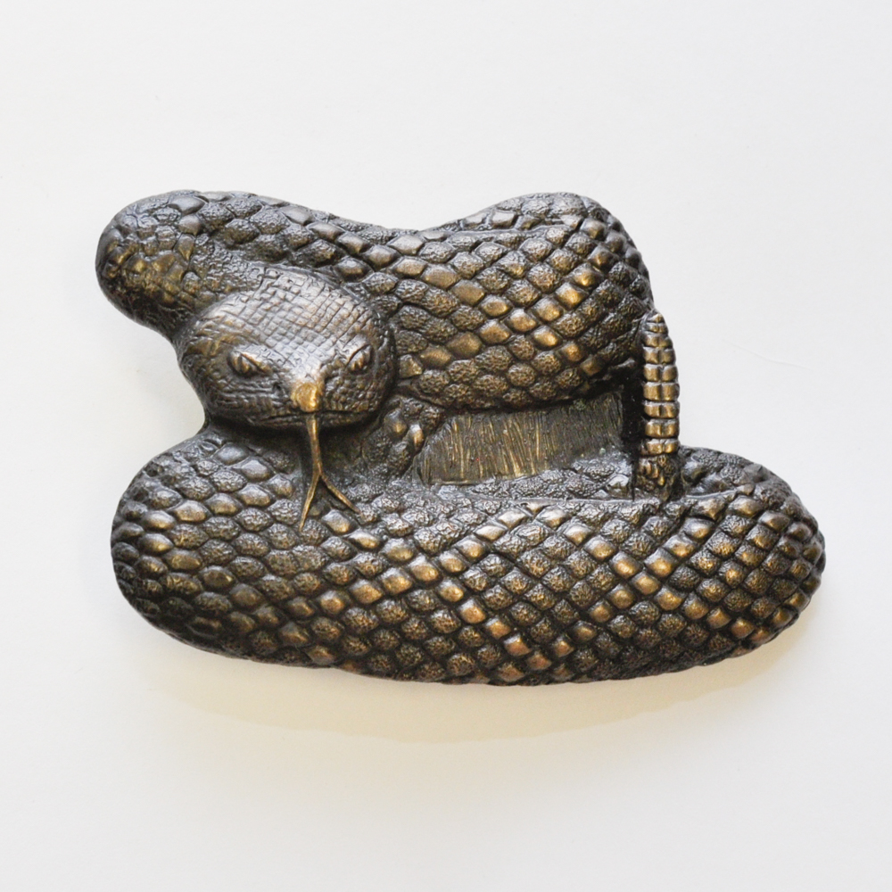 1976 Bergamot Brass Works Rattlesnake Belt Buckle