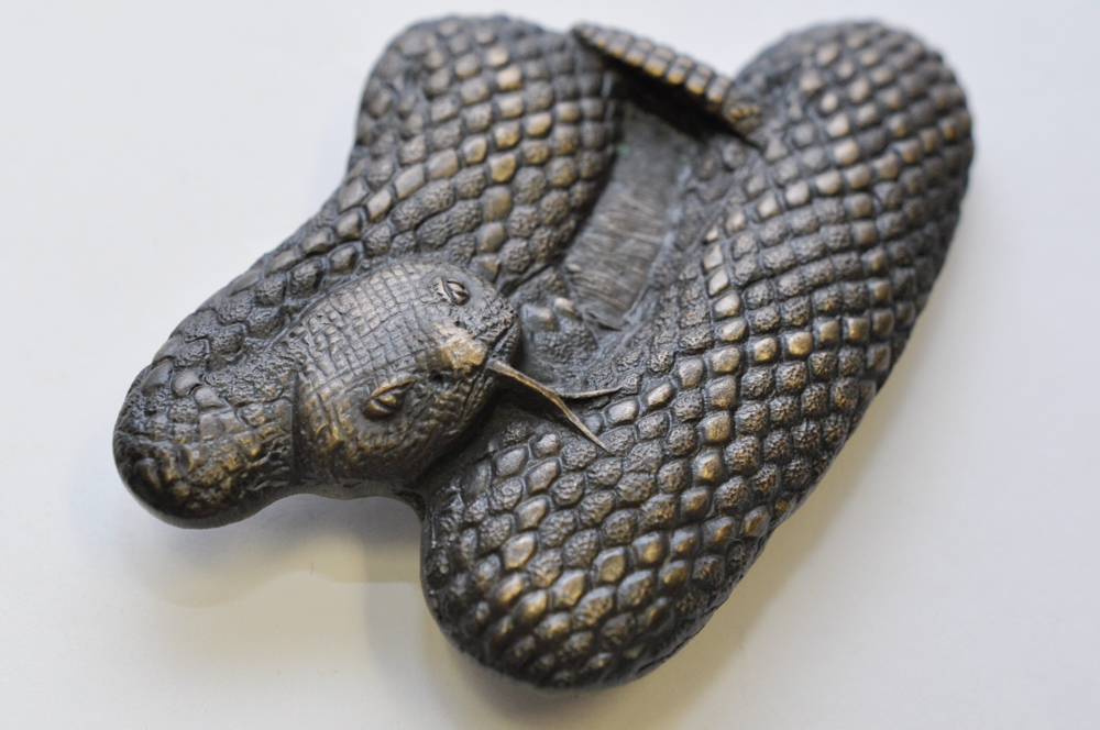 1976 Bergamot Brass Works Rattlesnake Belt Buckle