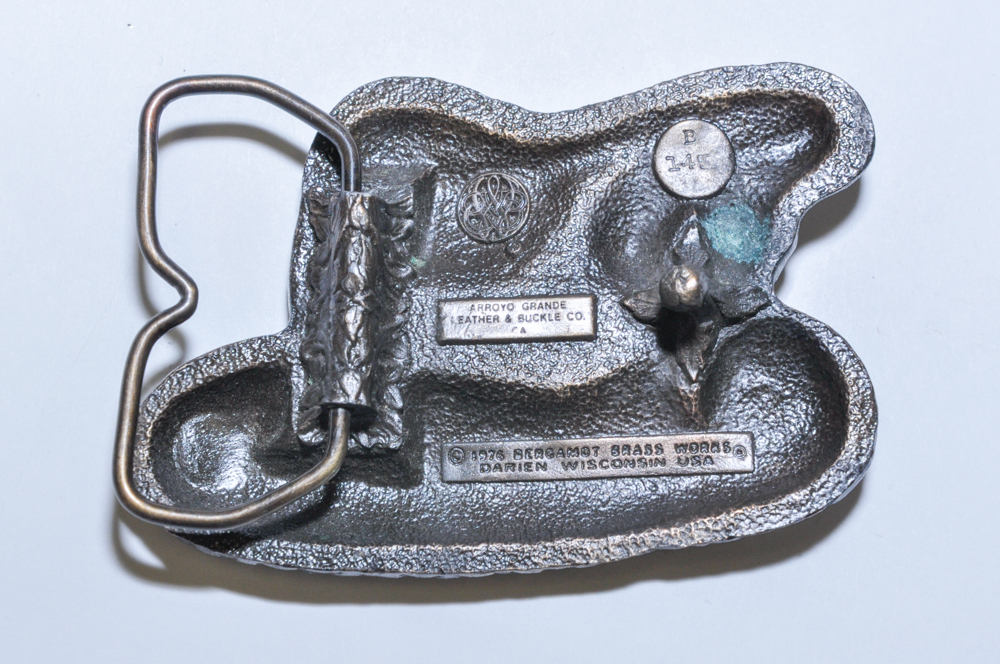 1976 Bergamot Brass Works Rattlesnake Belt Buckle