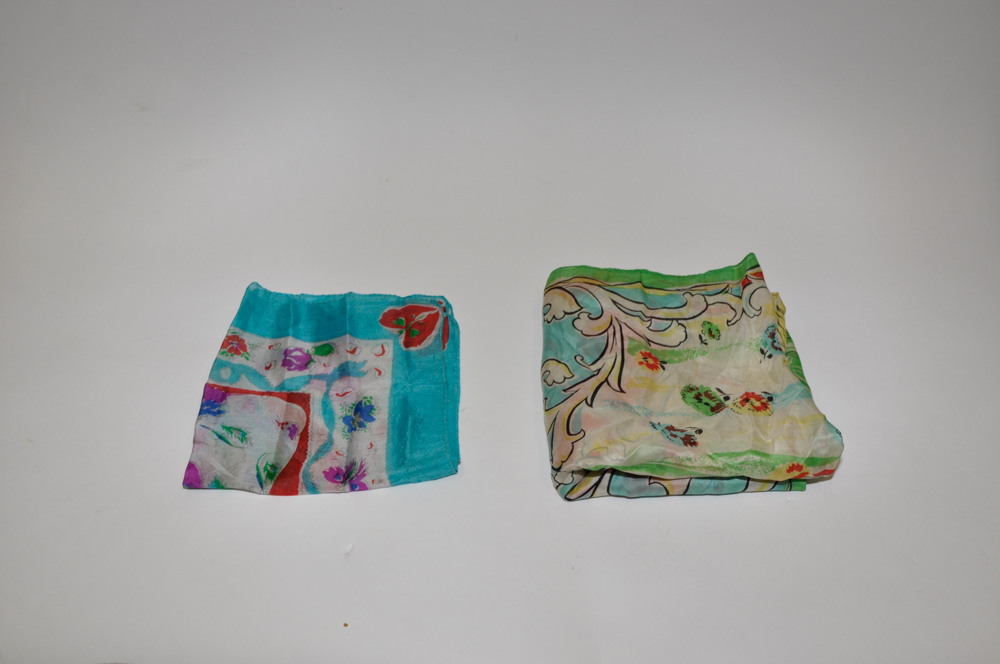 Pair of Colorful Silk Scarves
