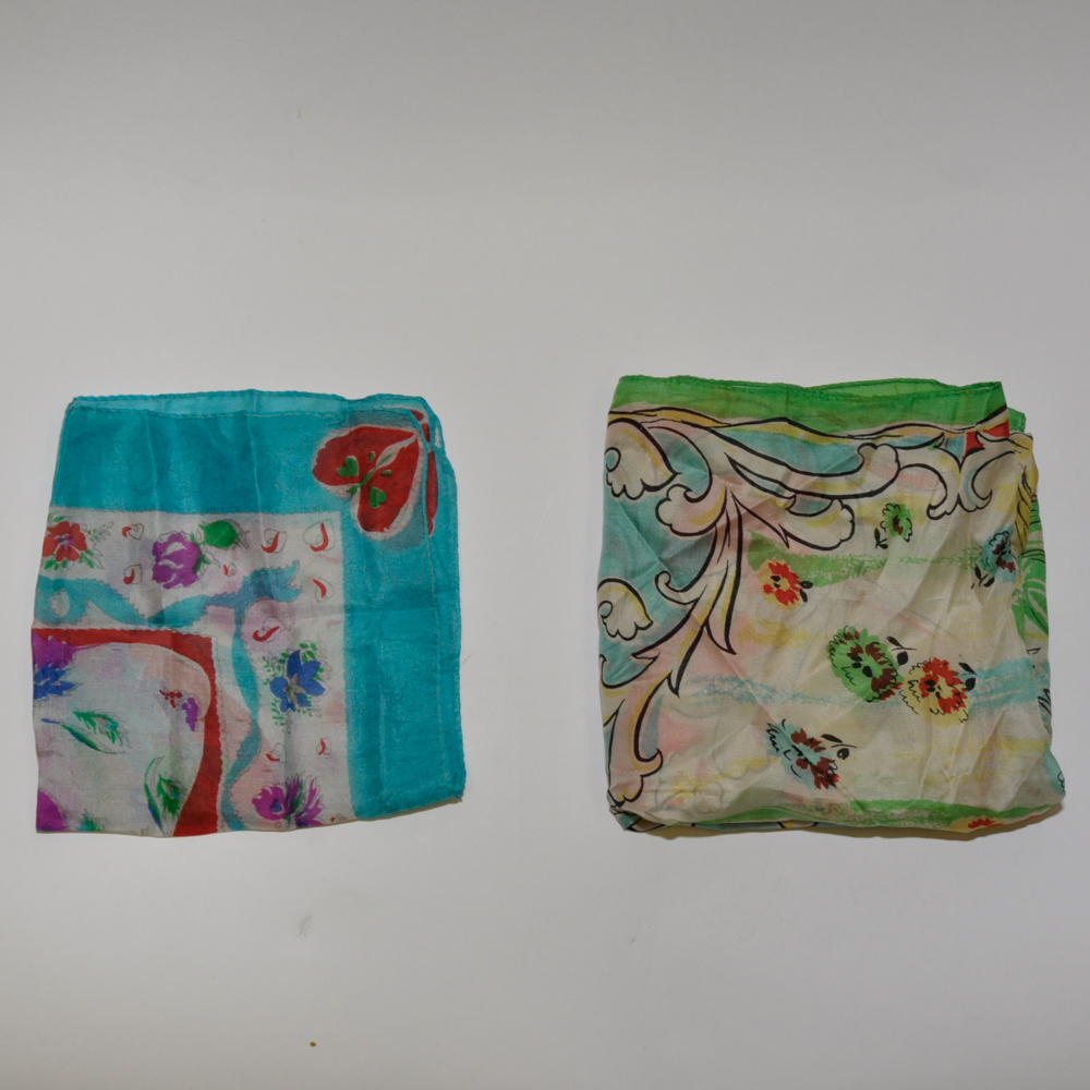 Pair of Colorful Silk Scarves