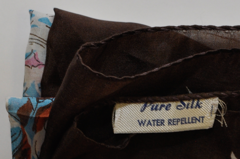 Two Vintage Floral Silk Scarves